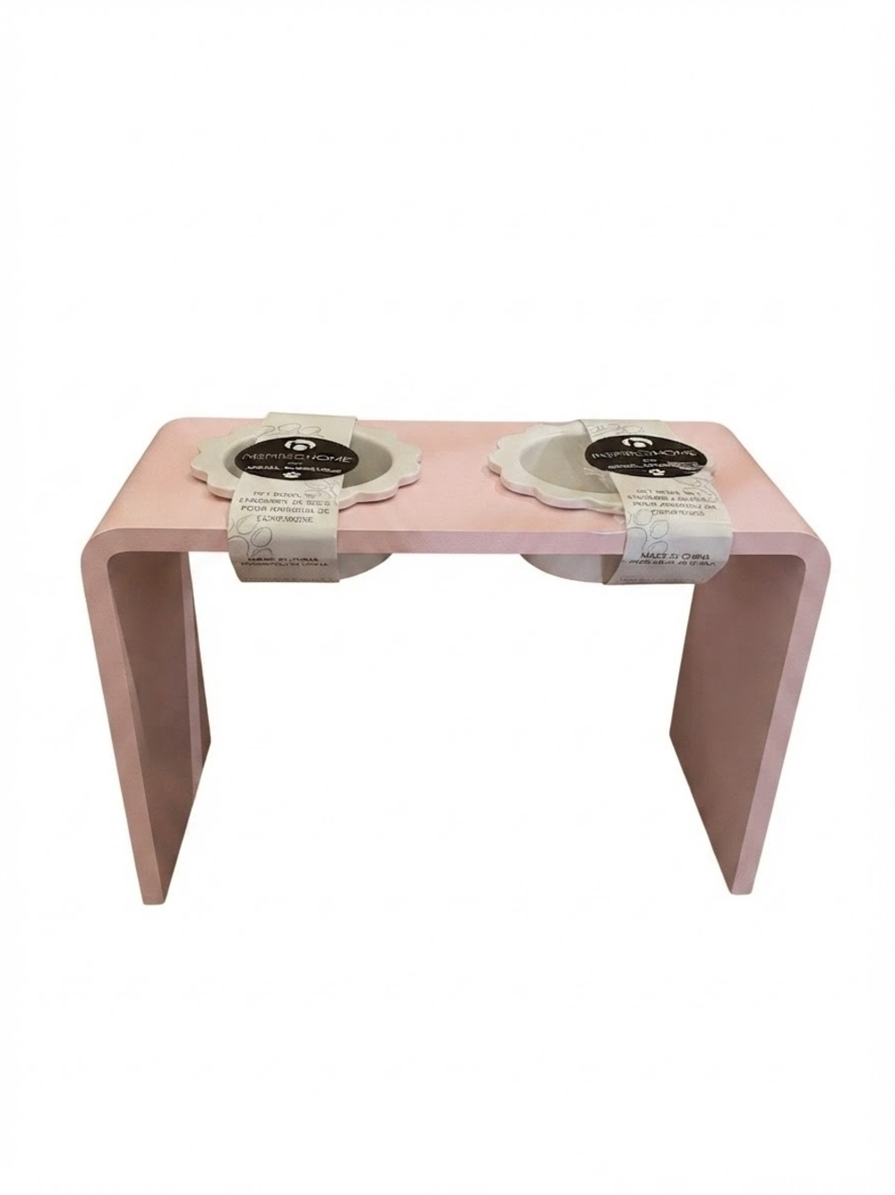 Modern Pink Elevated Dog Feeder with Dual Bowls, NWT, See Note